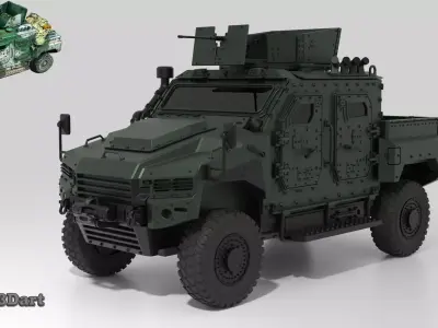 NMS-L 4x4 Tactical Vehicle 3D print model