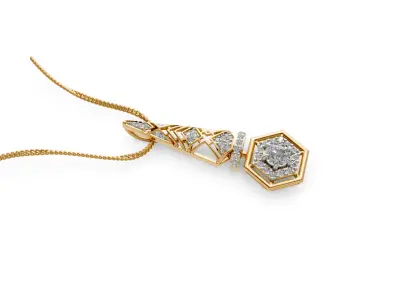 Geometric Grace pendant for women 3D print model