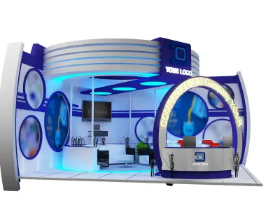  Booth Exhibition Stand a454 3D model