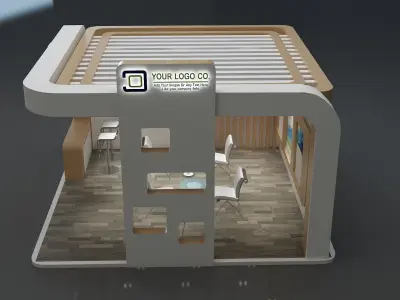  Booth Exhibition Stand a672e 3D model
