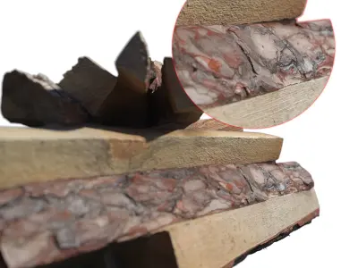 Ultra realistic Firewood Scan Low-poly 3D model