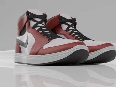 Jordan 1 Retro high Low-poly 3D model