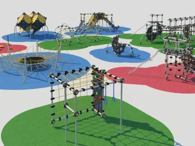 Modern playground 3D model