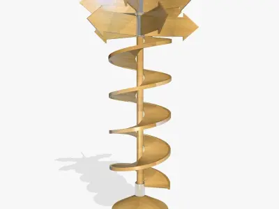 Modern Wooden Bookcase 3D model