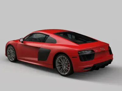 Audi R8 2018 Low-poly 3D model