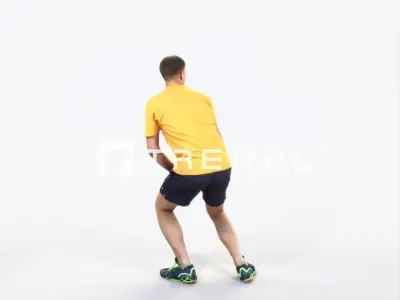 Mistery 08A Football Changing Direction Sports Man Low-poly 3D model