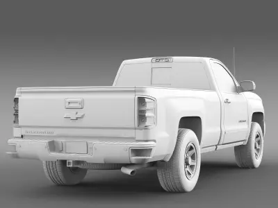 Chevrolet Silverado LT Regular Cab Long Box 2016 3D model