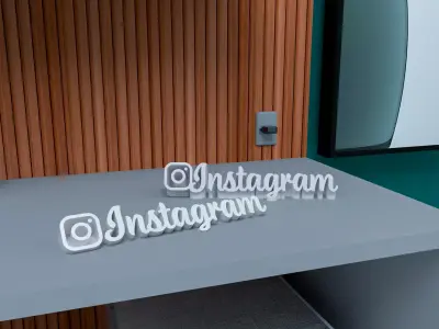 INSTAGRAM DECORATIVE TEXT Free 3D print model