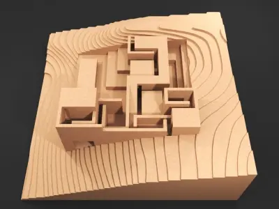 Cardboard Architectural Model 3D model