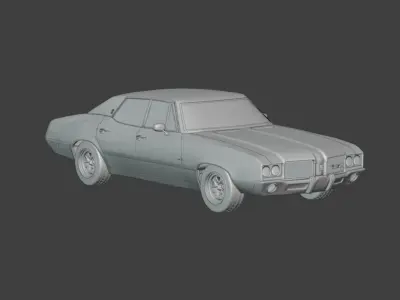 1971 Oldsmobile Cutlass Supreme sedan  3D print model