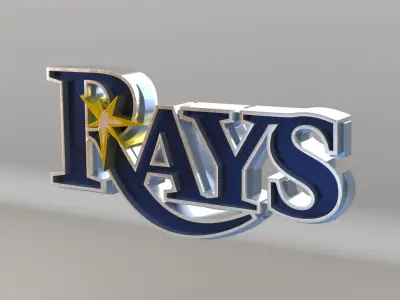 MLB Tampa Bay Rays V1 Team Logo 3D model