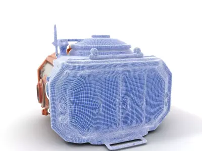 Copper Industrial Chamber model pack Low-poly 3D model