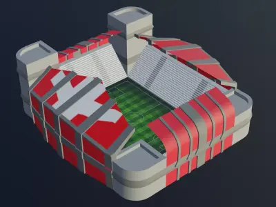 Football Stadium - Switzerland Low-poly 3D model