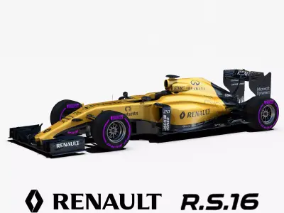 Renault RS16 Car Low-poly 3D model