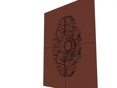Wood carved 1 Free 3D model