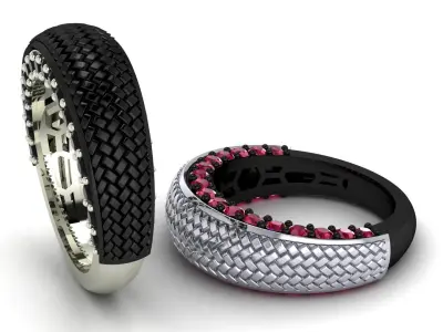 Diamond tyre ring 3D print model