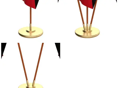 Papua New Guinea Flag Pack 3D model