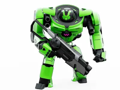 DOOM FIGHTER V-8  Rigged for Unreal Engine - Unity - MIXAMO 3D model