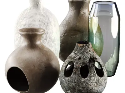 Vase decor Low-poly 3D model 18