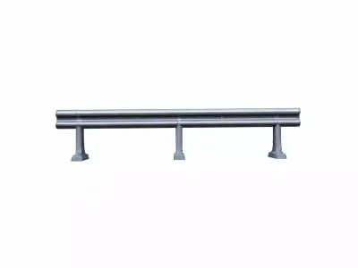  3d High  Render Steel Guardrail Barrier   3D model