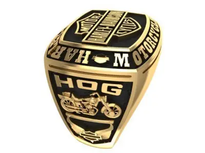 mens ring harley-davidson  3D print model
