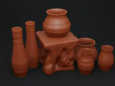 Traditional Flower Vase 3D model