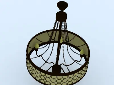 Chandelier in style of art deco 3D model