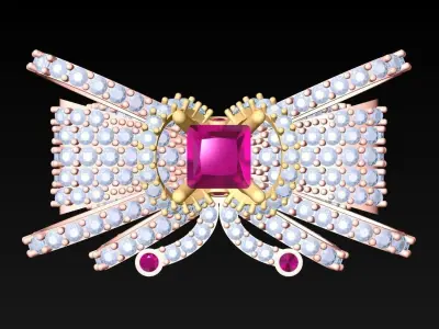 Bow Tie Ring - Womens Rings - N5520 3D print model