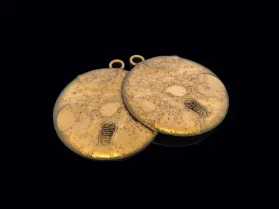 Moon earrings 3D print model