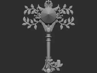 spring key 3D print model