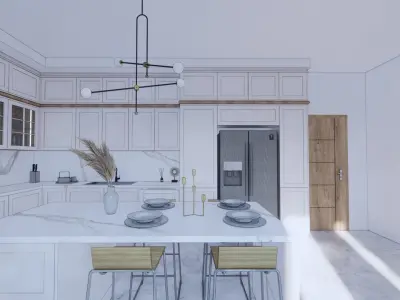 classic luxury kitchen 3D model