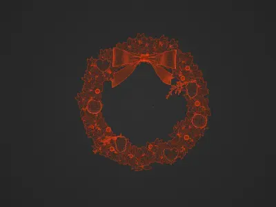 wreath christmas 3D model