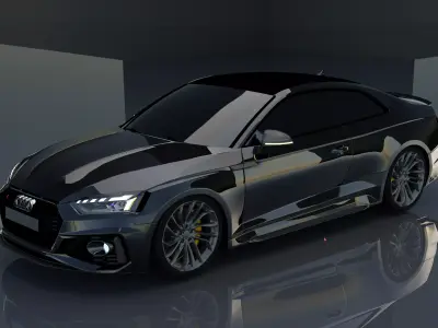  Audi RS5 car Low-poly 3D model