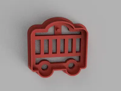 SET 5 COOKIE CUTTER 3D print model train car life 3D print model
