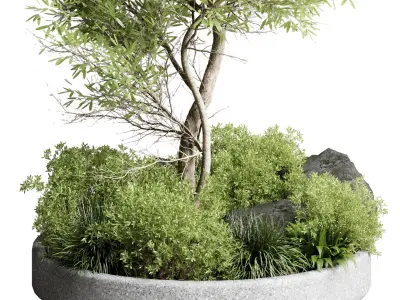 outdoor indoor 85 pot plant tree  bush fern the garden pot 3D model