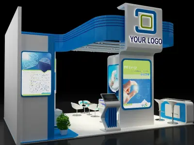  Booth Exhibition Stand a314a 3D model