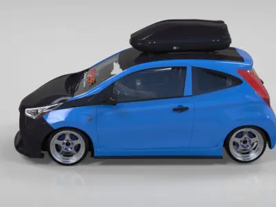TOYOTA AYGO 2022  Low-poly 3D model