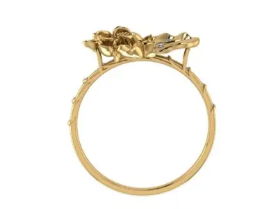 The lotus flower ring 3D print model
