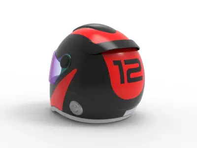 Helmet Bike 3D model