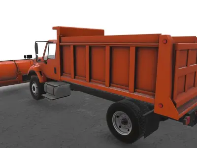Snow Plow International 7400 Low-poly 3D model