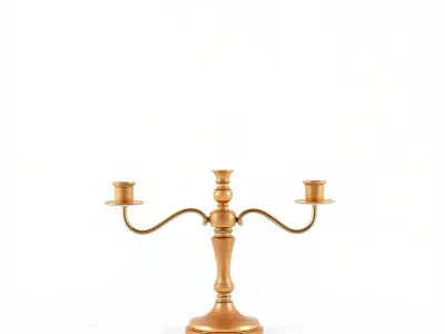 Classic Candelabra Symmetrical Design model pack Low-poly 3D model