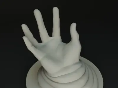 hand bookstand 3D print model