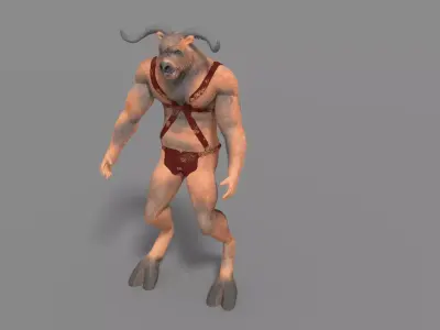 minotaur animal in bathing suit 3D model