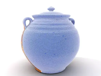 Ornate Ceramic Jar model pack Low-poly 3D model
