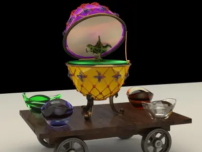 Chinese magic lamp 3D model