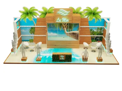  Booth Exhibition Stand a221 3D model