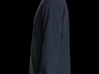 Male raglan longsleeve 3D model