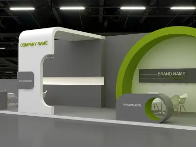 Exhibition booth 3d Model 3D model buy