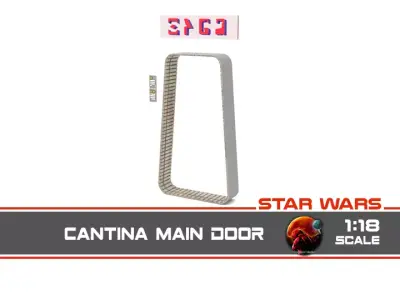Cantina main door 1-18 scale Kenner Hasbro Free 3D print model