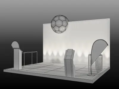 Booth Exhibition Stand a400a 3D model